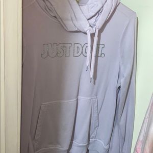 Light pink long sleeve hoodie. Nike iridescent